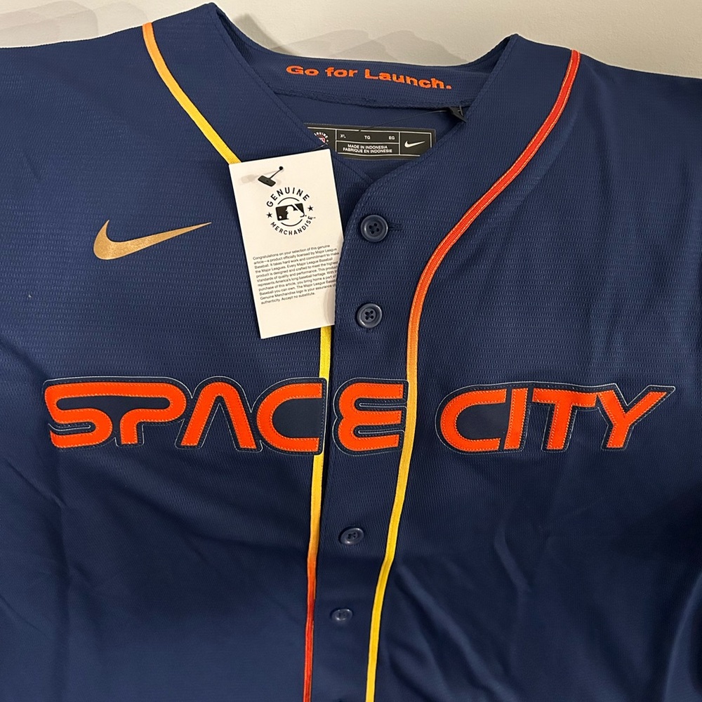 Nike Houston Astros City Connect Jersey Baseball MLB Space Men’s Sz XL - Picture 3 of 7